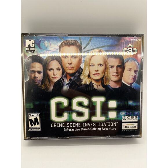 📦 CSI: Crime Scene Investigation (Windows 3-Disc Set PC CD-ROM, 2003 w/ Manual) - Picture 2 of 5